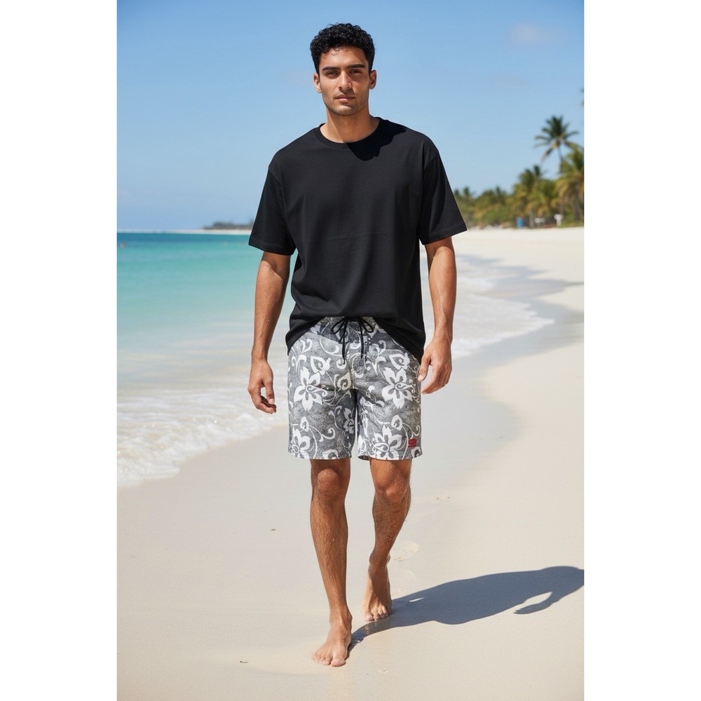 NEW WITH TAGS Gotcha board shorts gray & white men's SIZE 36